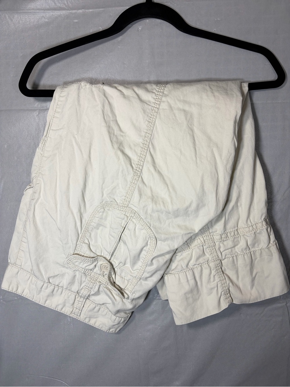 217. Calvin Klein Jeans Wiman’s Casual Cargo Pants in Cream